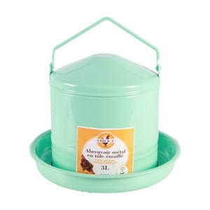 501003008-enamelled-sheet-metal-drinking-trough-for-poultry-chick-a-green-3-l