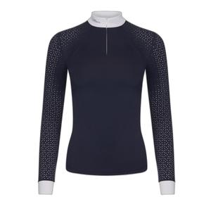 it02362-long-sleeve-riding-polo-shirt-for-women-lemieux-olivia-navy